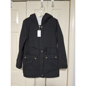 MEWOW Women's Winter Knee Length Warm Faux Fur Lined Jacket Coat, Size Small